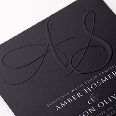 Monogram UV Printing Invitation